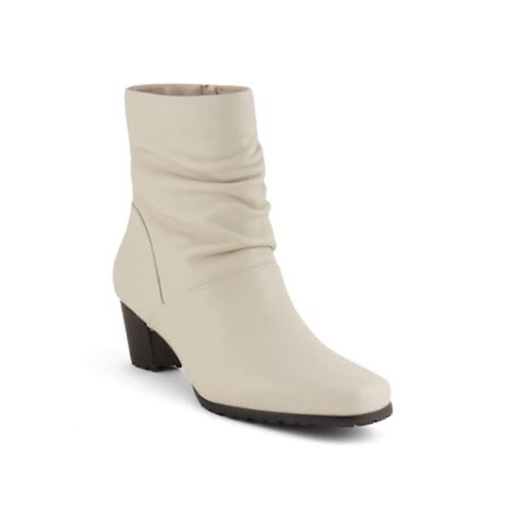 NWOT David Tate Kianna Bootie Women’s 8N White Leather Ankle Boots HSF22-302